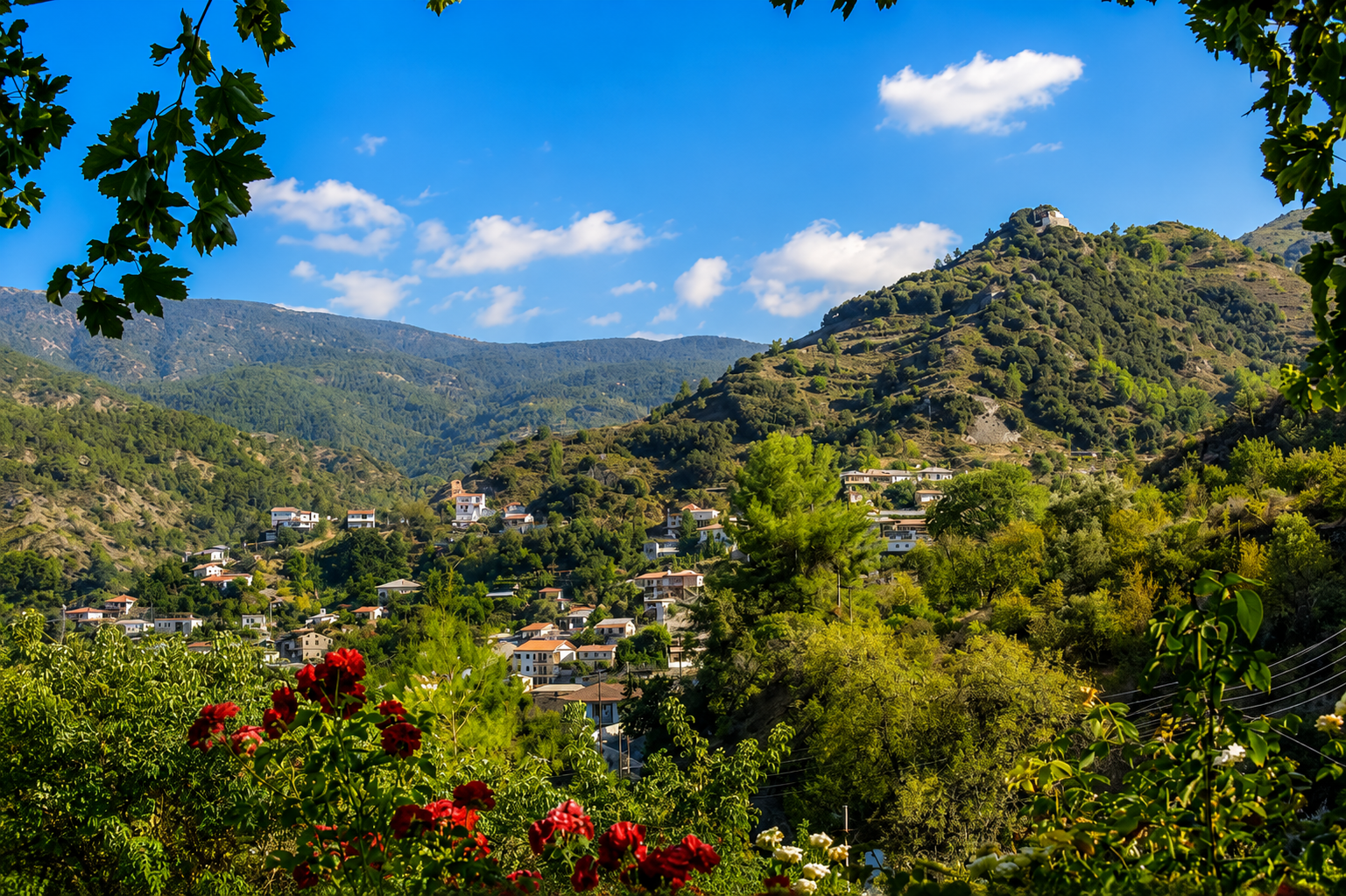 Troodos mountain car hire journey
